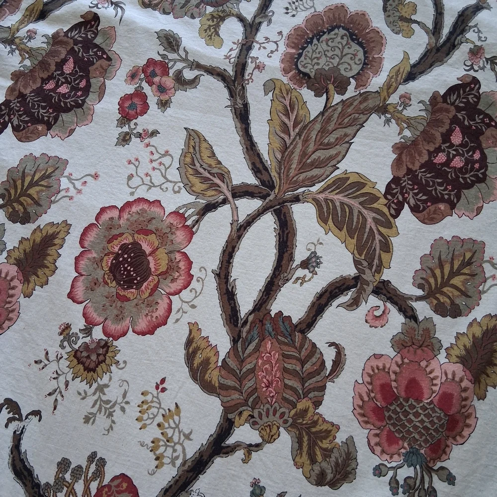 Pottery Barn Gianna Floral Duvet Cover Cotton Linen Queen